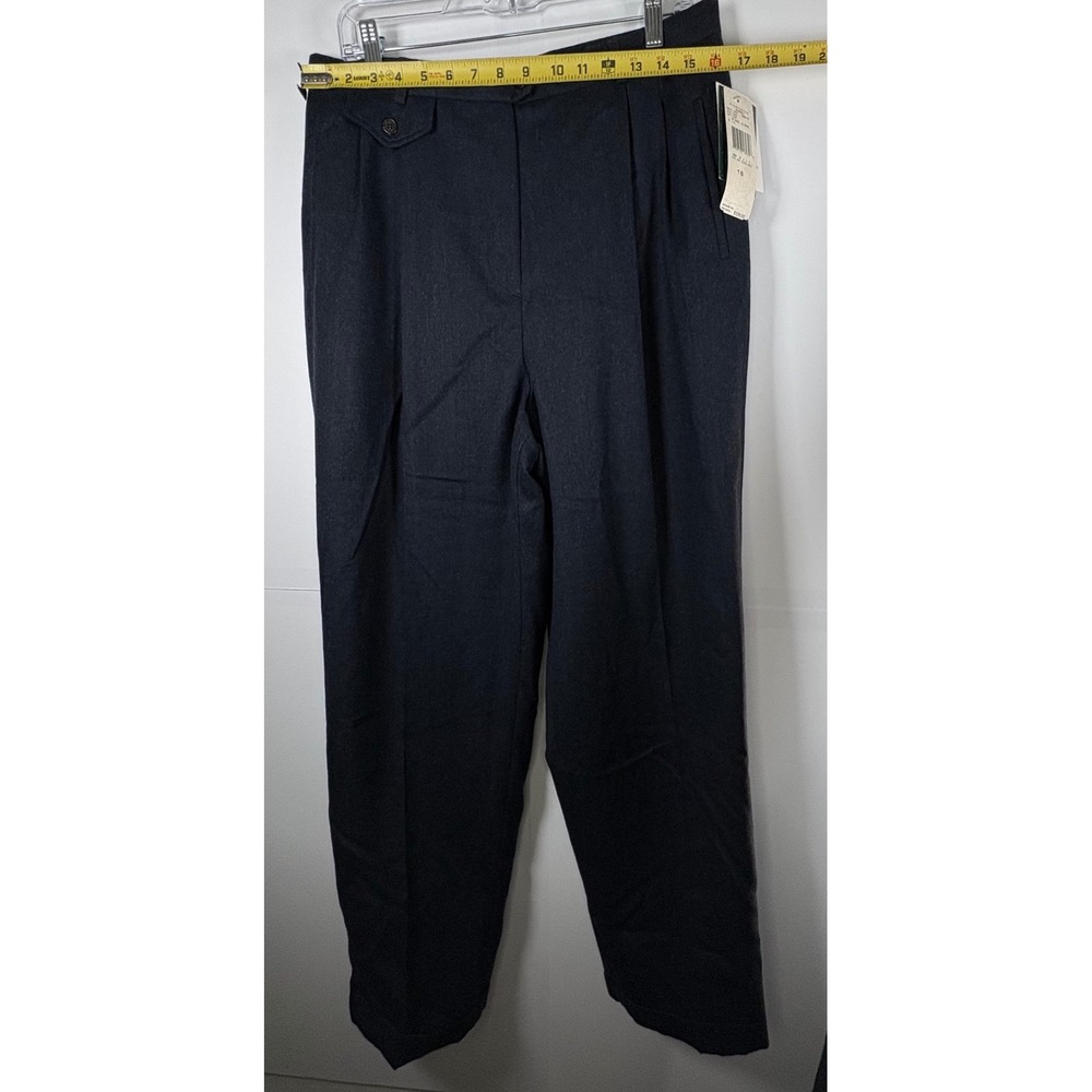 NWT Lauren Ralph Lauren Women's 100% Wool Lined‎ Dress Navy Cuffed Pants Sz 16
